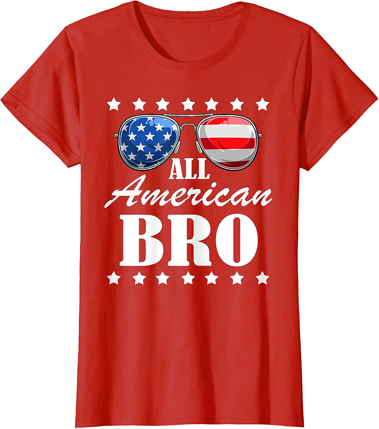 All American Bro Graphic Tee | Funny Patriotic Shirt