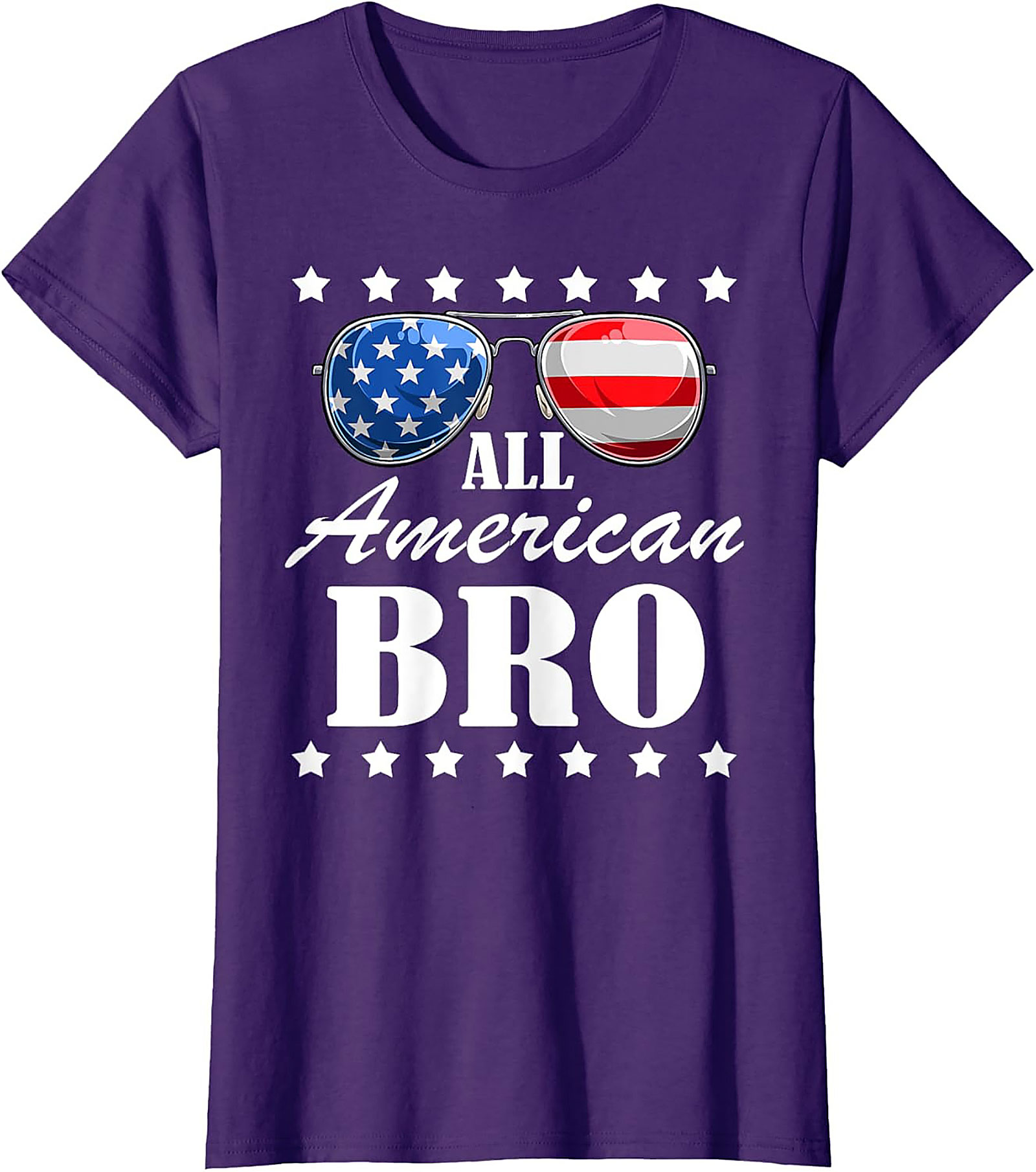 All American Bro Graphic Tee | Funny Patriotic Shirt