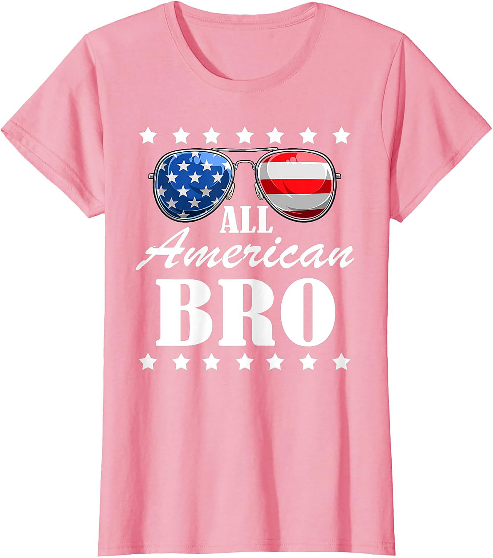 All American Bro Graphic Tee | Funny Patriotic Shirt