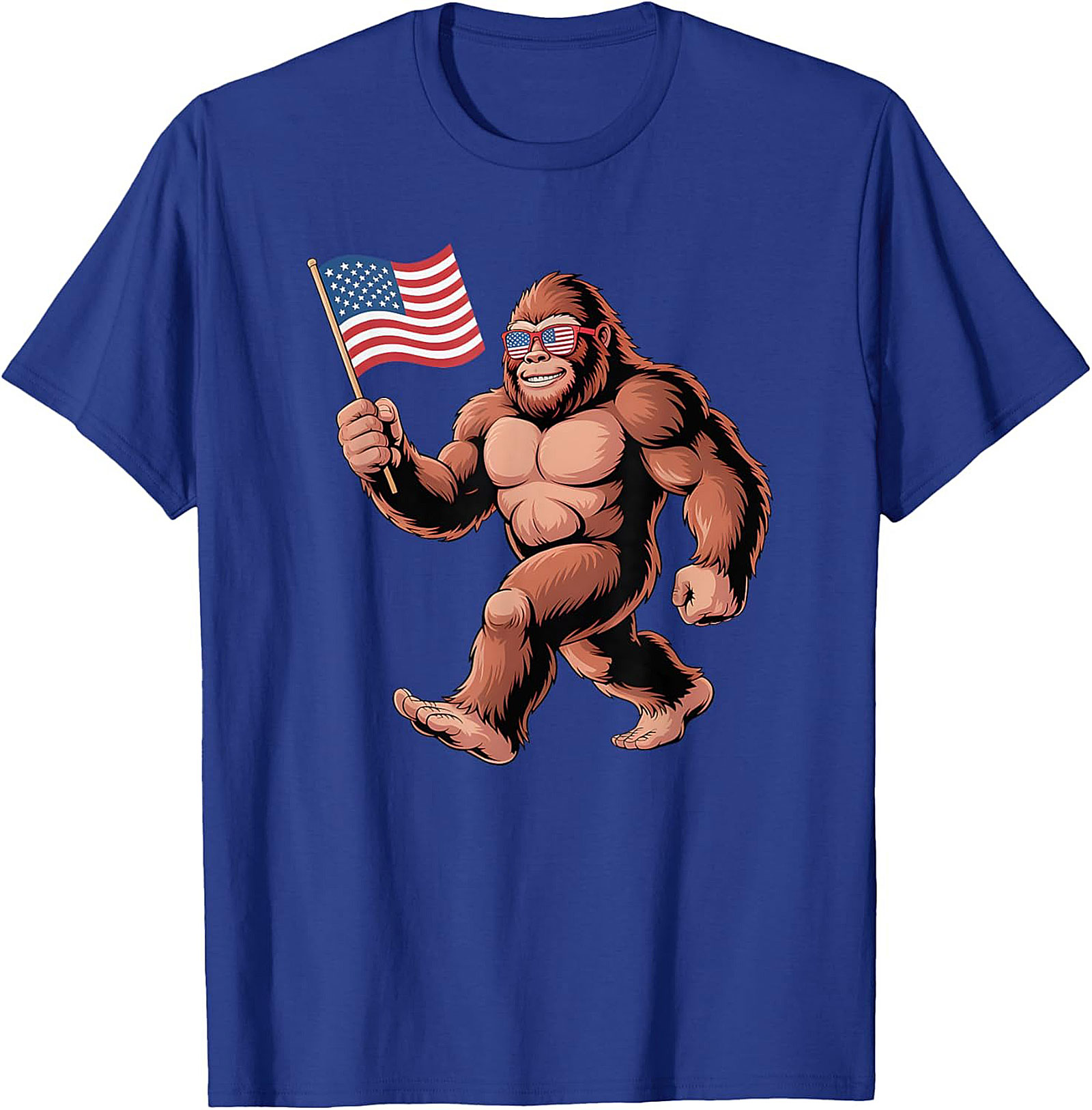 Patriotic Bigfoot T-shirt | Funny Sasquatch Graphic Tee