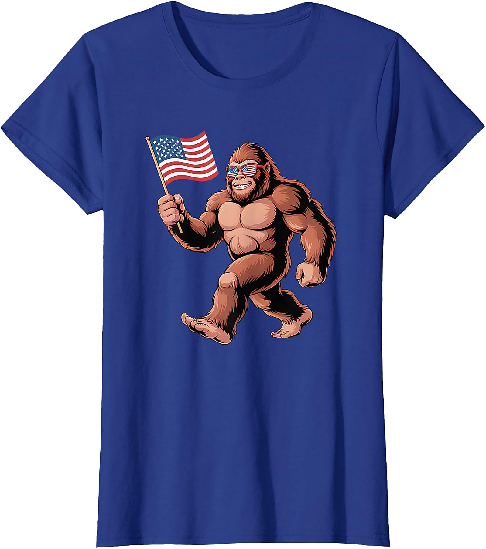 Patriotic Bigfoot T-shirt | Funny Sasquatch Graphic Tee