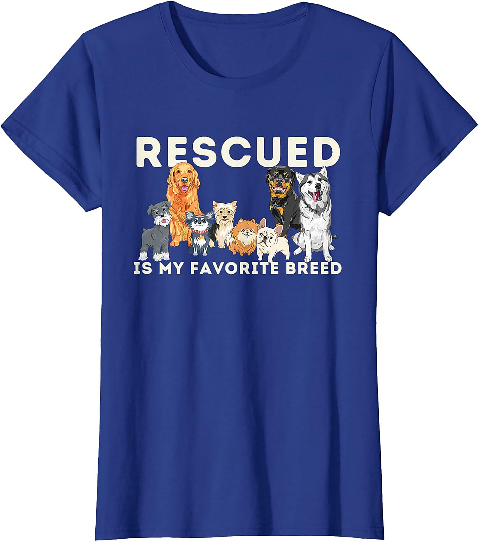Rescue Dog T-Shirt: Rescued Is My Favorite Breed Graphic Tee