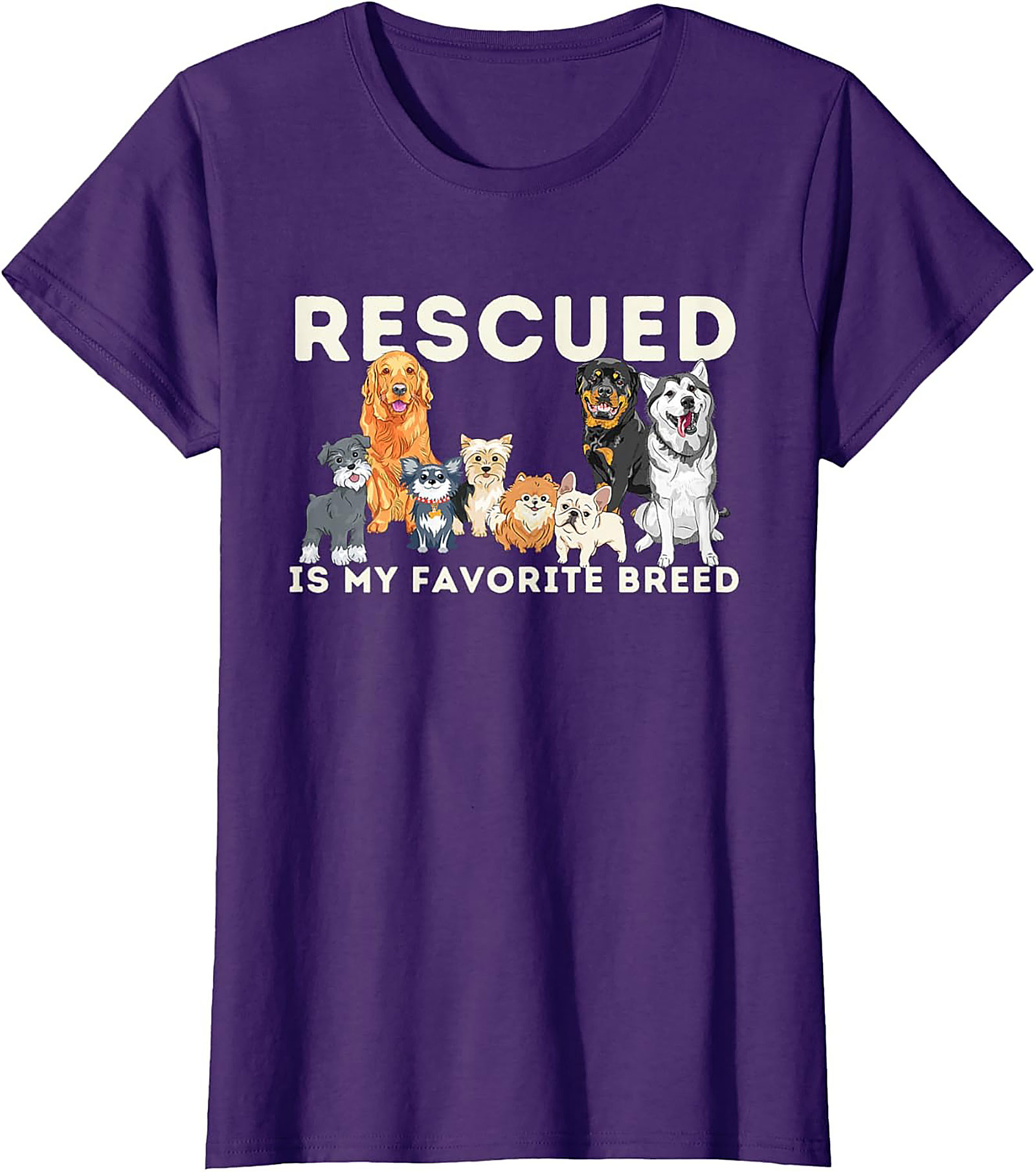 Rescue Dog T-Shirt: Rescued Is My Favorite Breed Graphic Tee