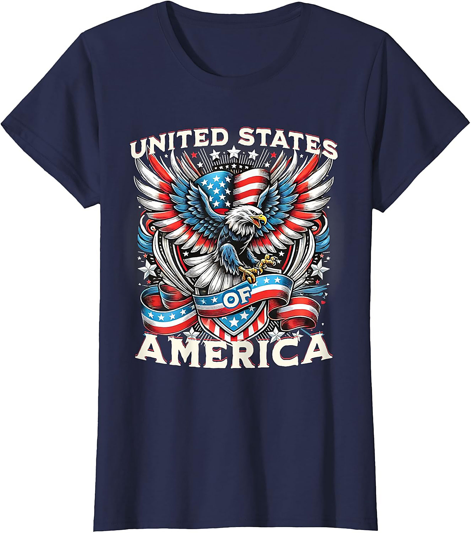 Patriotic Eagle T-Shirt | USA Flag Graphic Tee | Soft Cotton