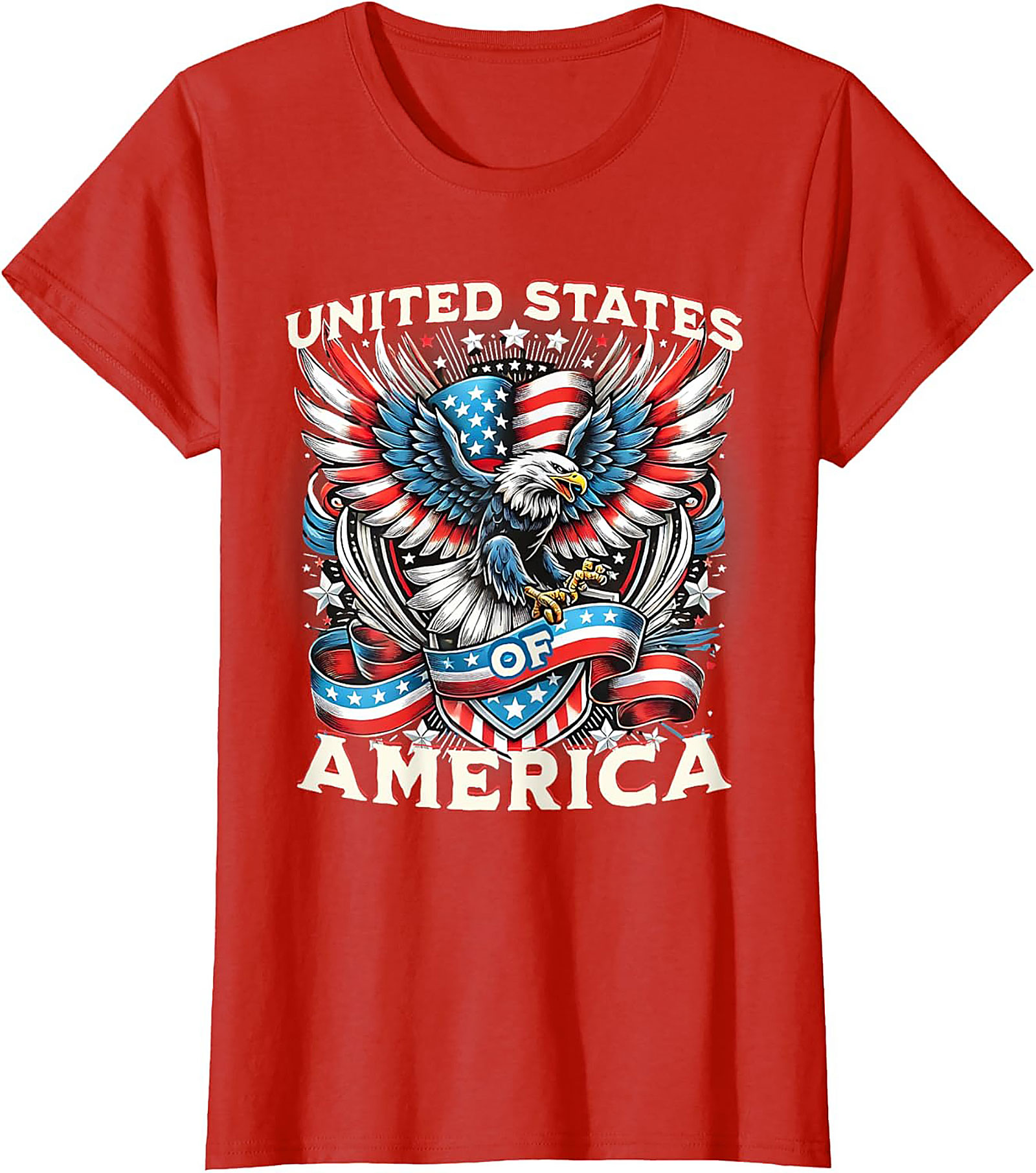 Patriotic Eagle T-Shirt | USA Flag Graphic Tee | Soft Cotton