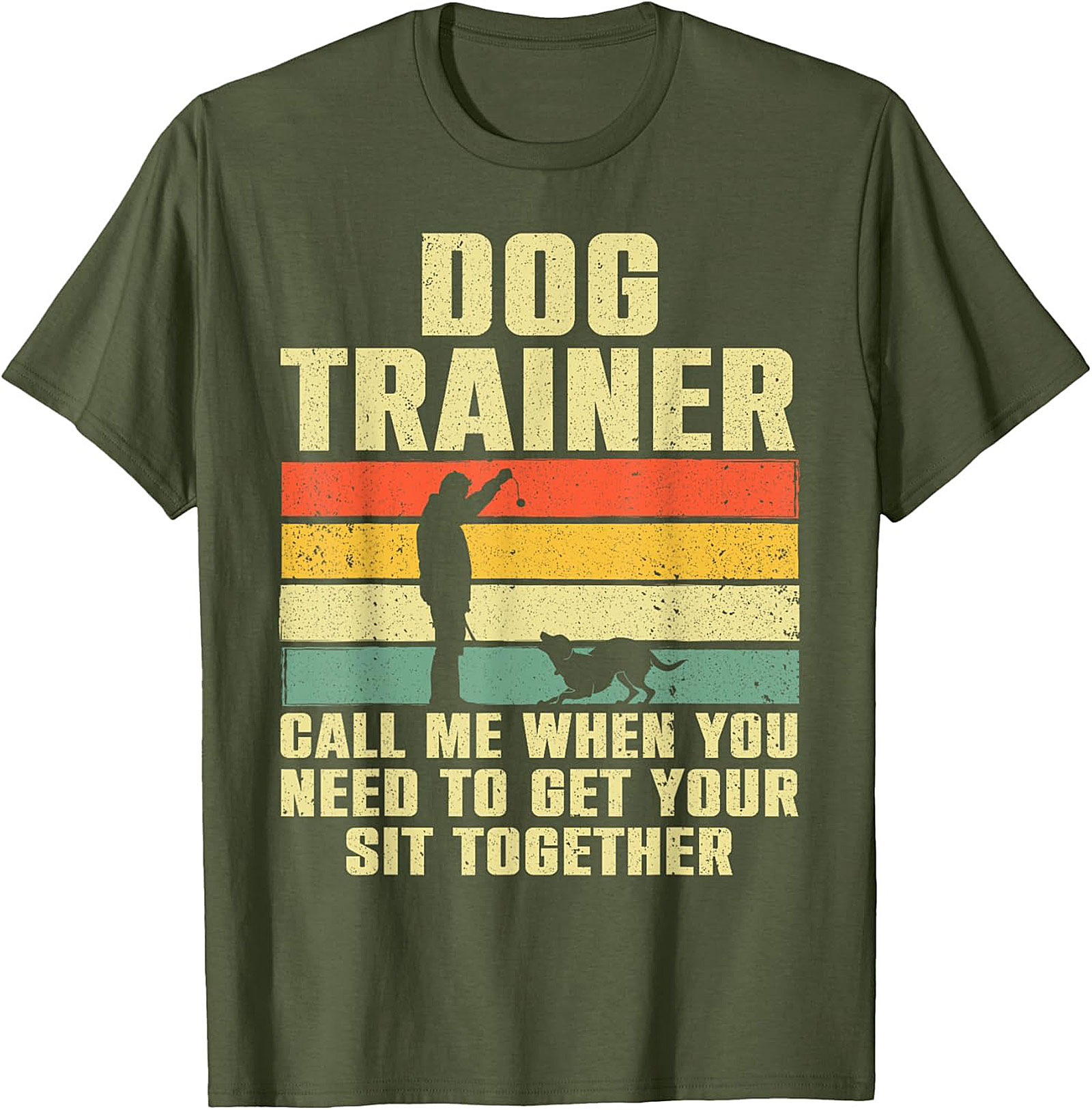 Vintage Dog Trainer Graphic Tee - Get Your Sit Together Funny Shirt