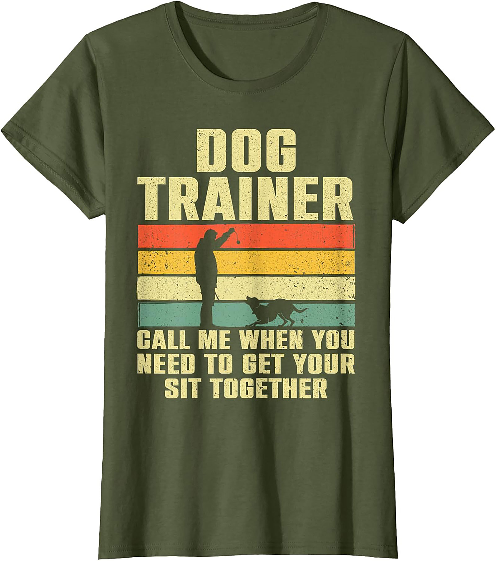 Vintage Dog Trainer Graphic Tee - Get Your Sit Together Funny Shirt