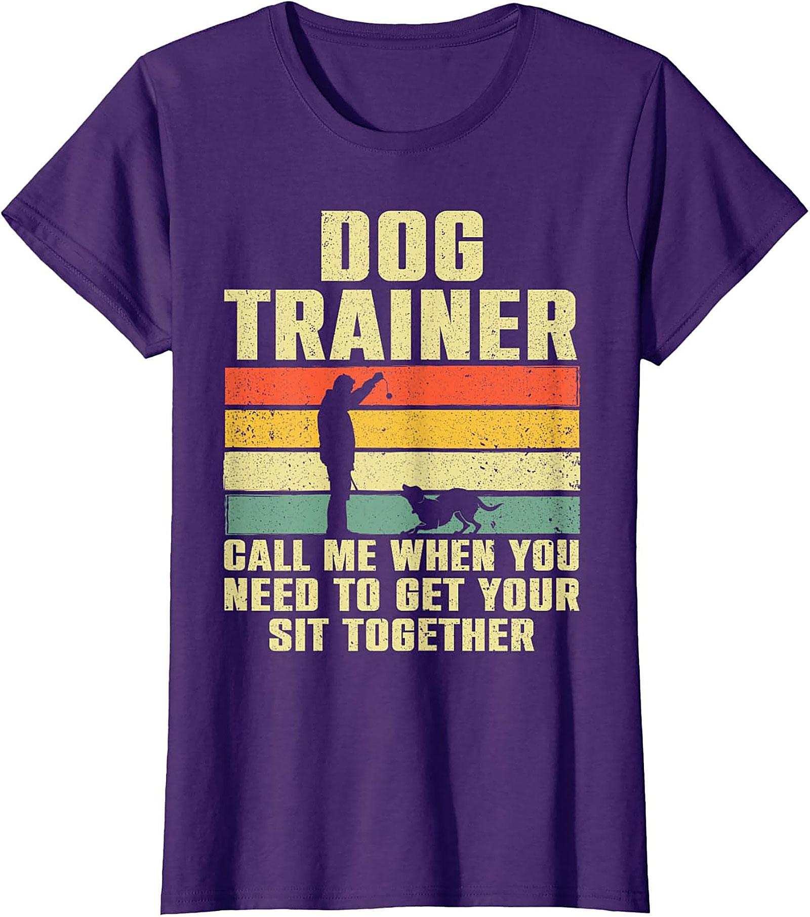 Vintage Dog Trainer Graphic Tee - Get Your Sit Together Funny Shirt