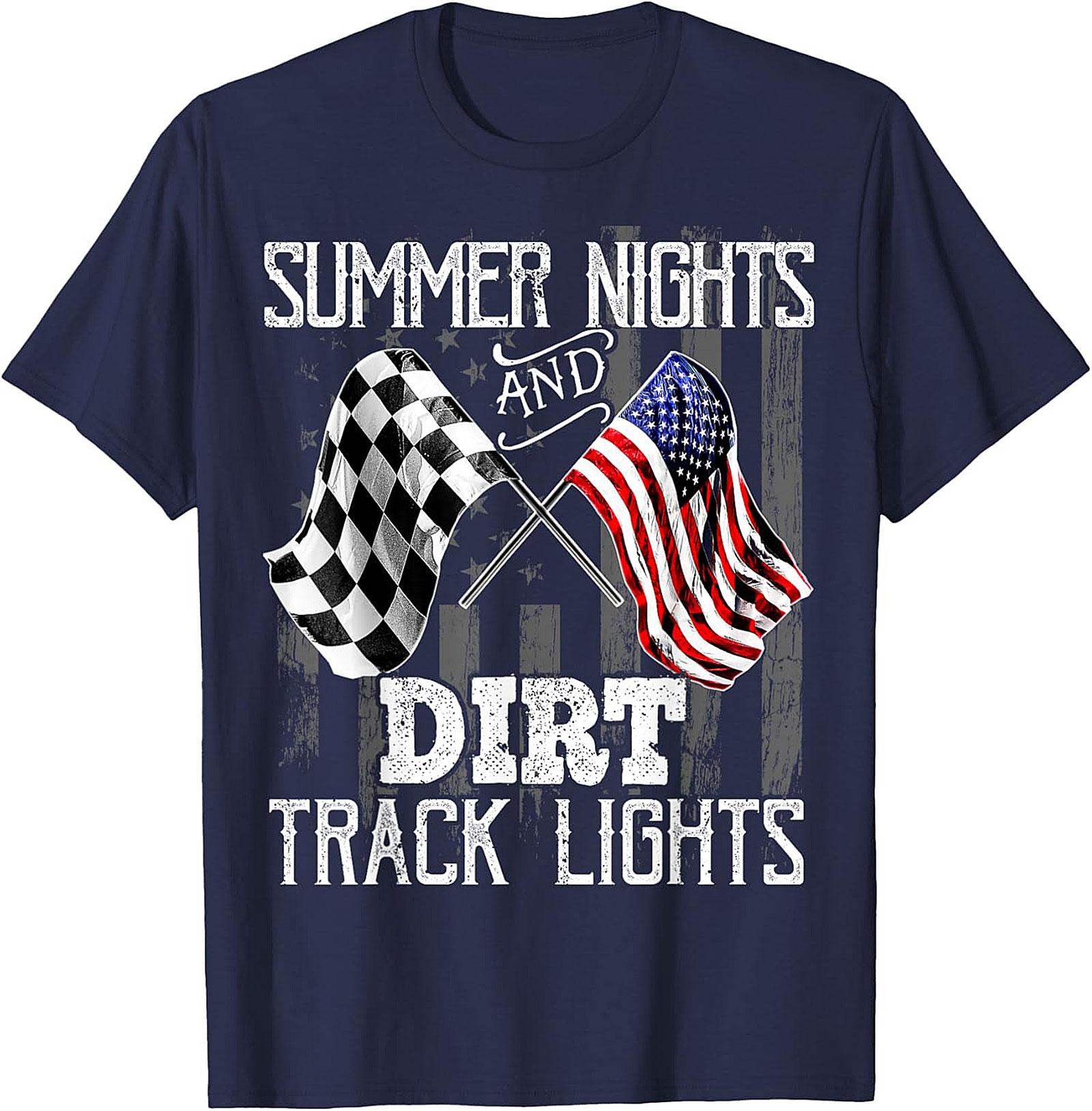Summer Nights Dirt Track Racing Graphic Tee Unisex Shirt