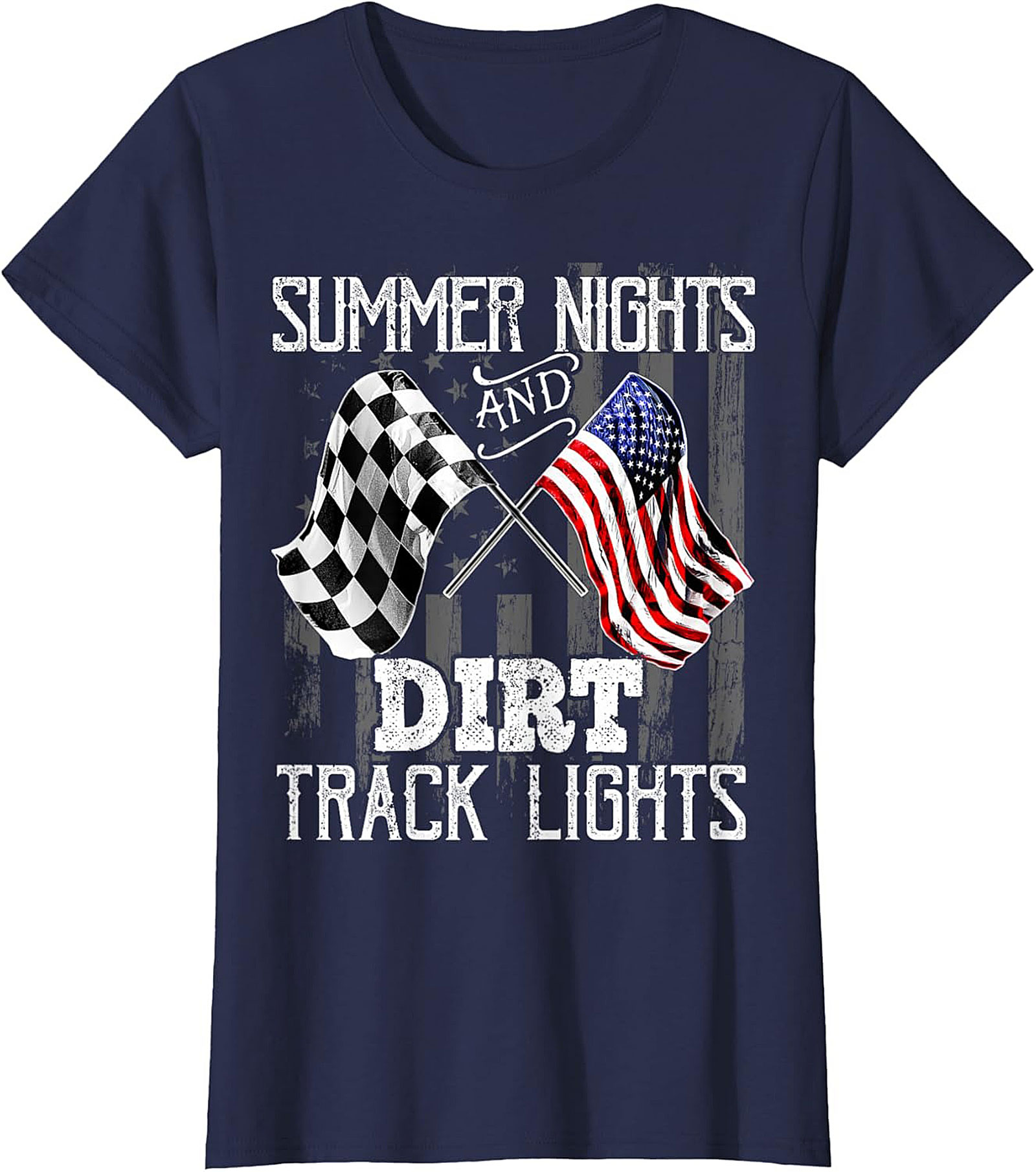 Summer Nights Dirt Track Racing Graphic Tee Unisex Shirt