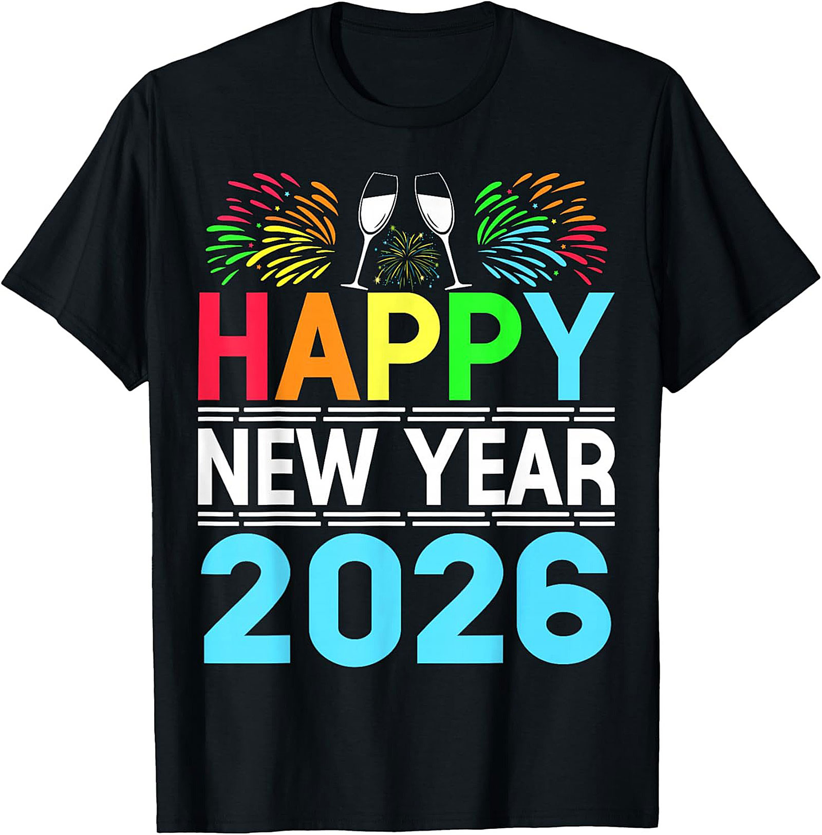Happy New Year 2026 T-Shirt Festive Graphic Tee