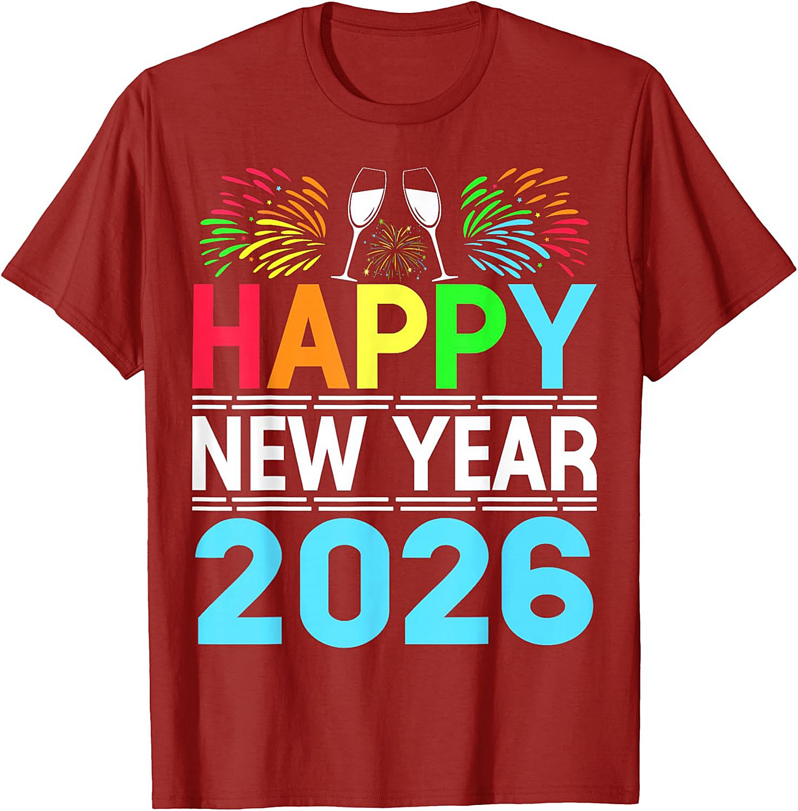 Happy New Year 2026 T-Shirt Festive Graphic Tee