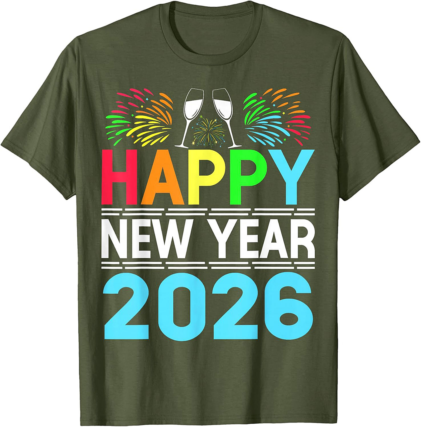 Happy New Year 2026 T-Shirt Festive Graphic Tee