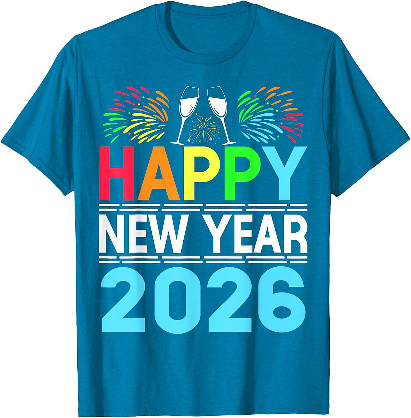 Happy New Year 2026 T-Shirt Festive Graphic Tee