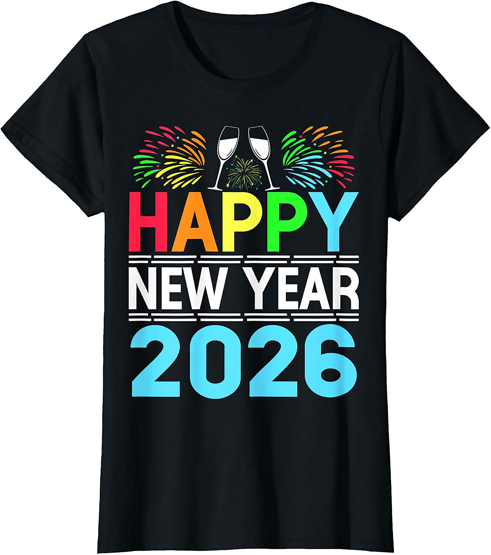 Happy New Year 2026 T-Shirt Festive Graphic Tee