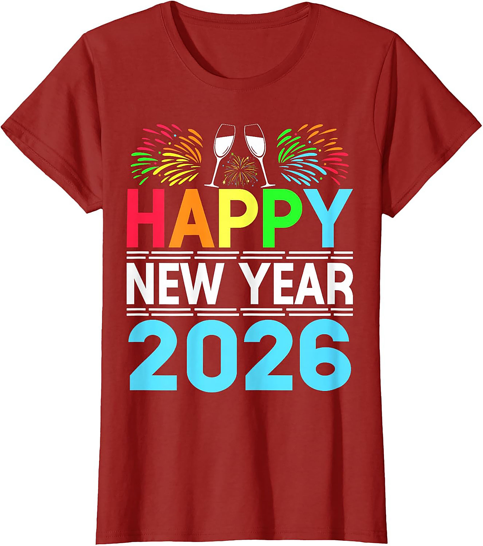 Happy New Year 2026 T-Shirt Festive Graphic Tee