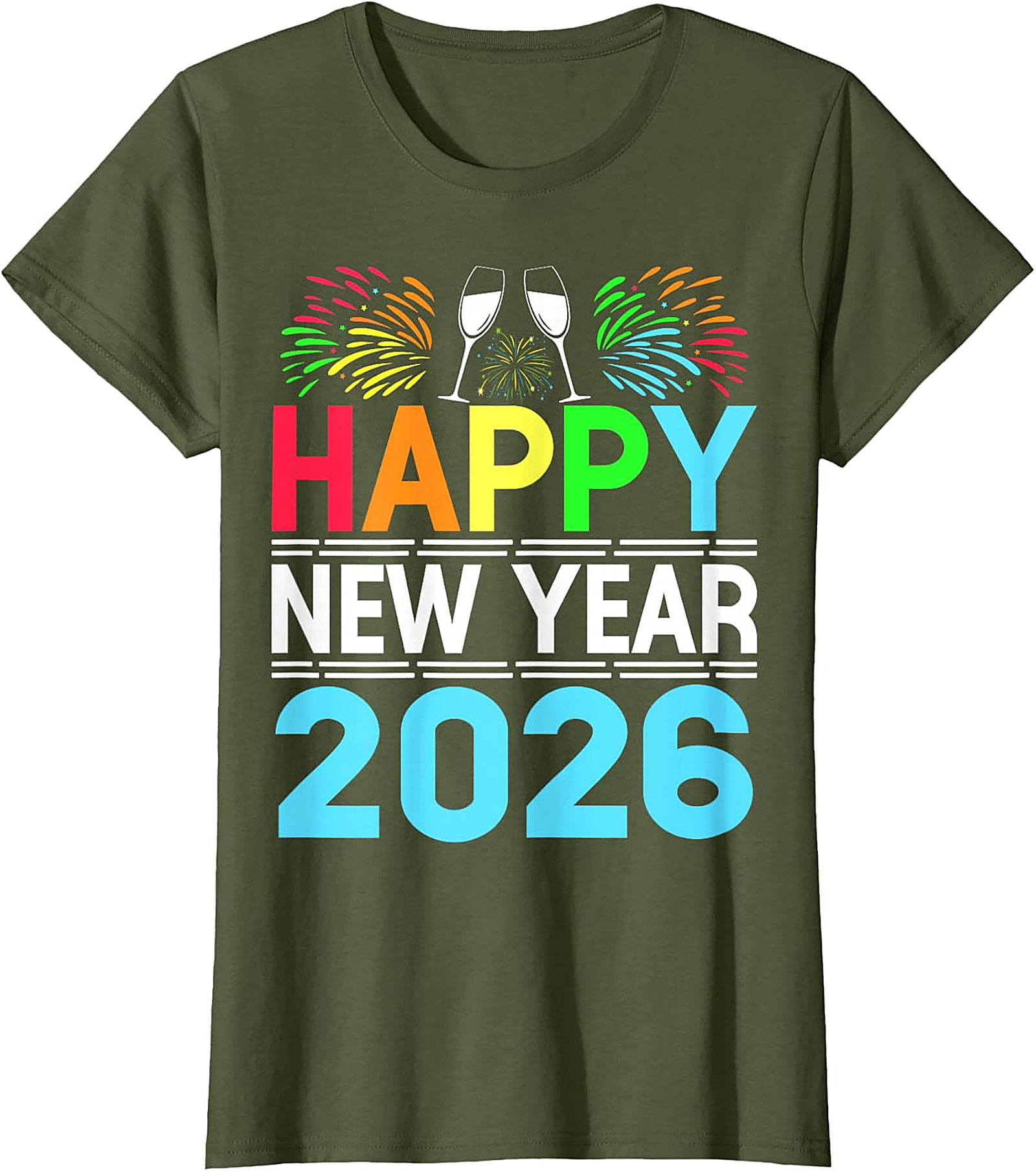 Happy New Year 2026 T-Shirt Festive Graphic Tee