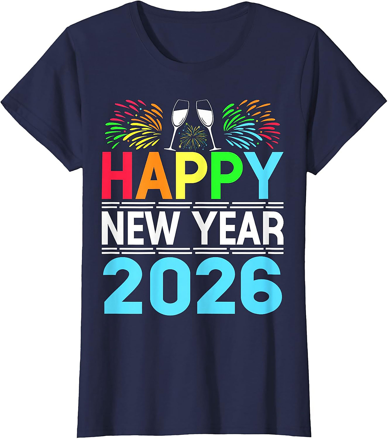 Happy New Year 2026 T-Shirt Festive Graphic Tee