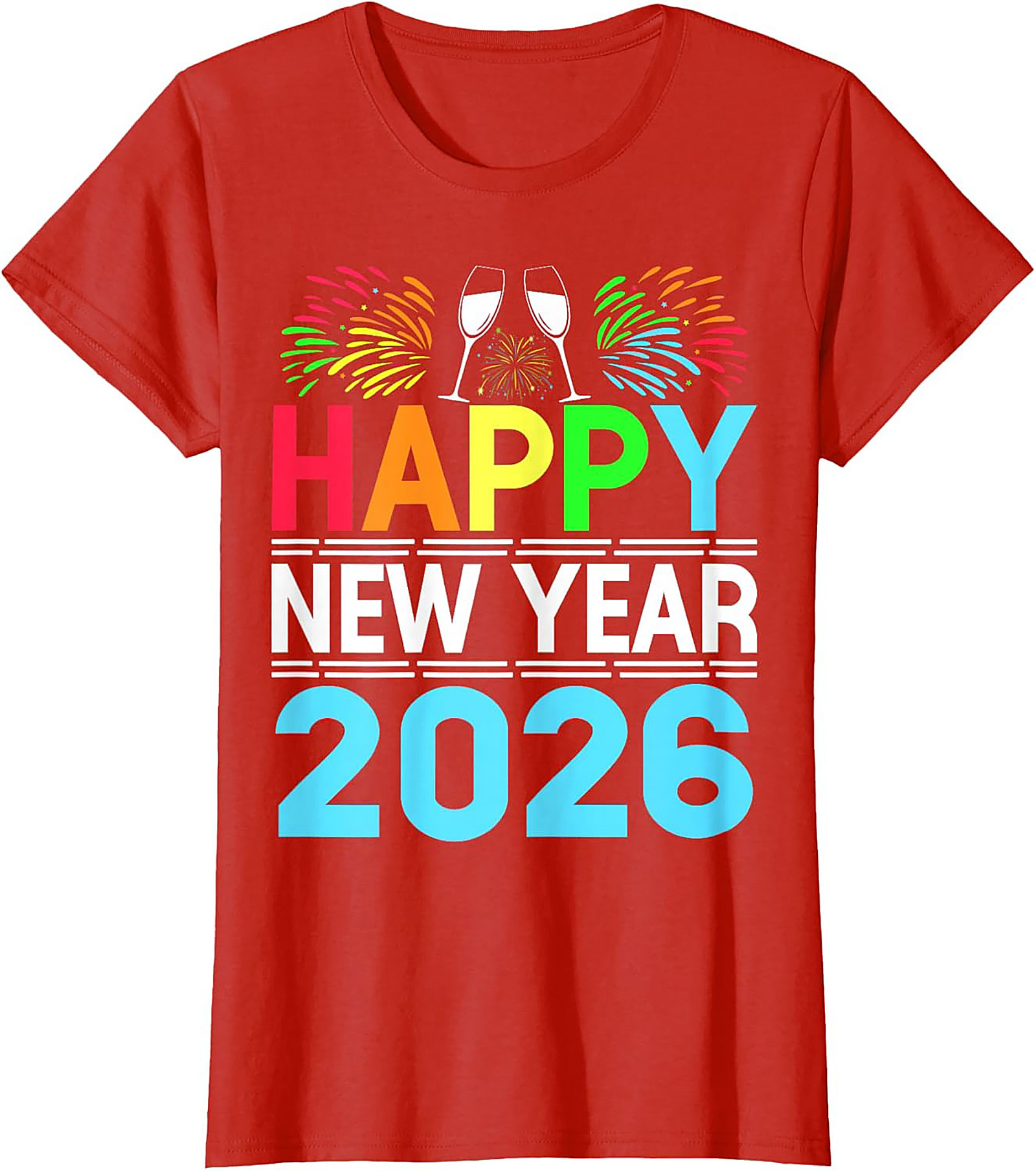 Happy New Year 2026 T-Shirt Festive Graphic Tee