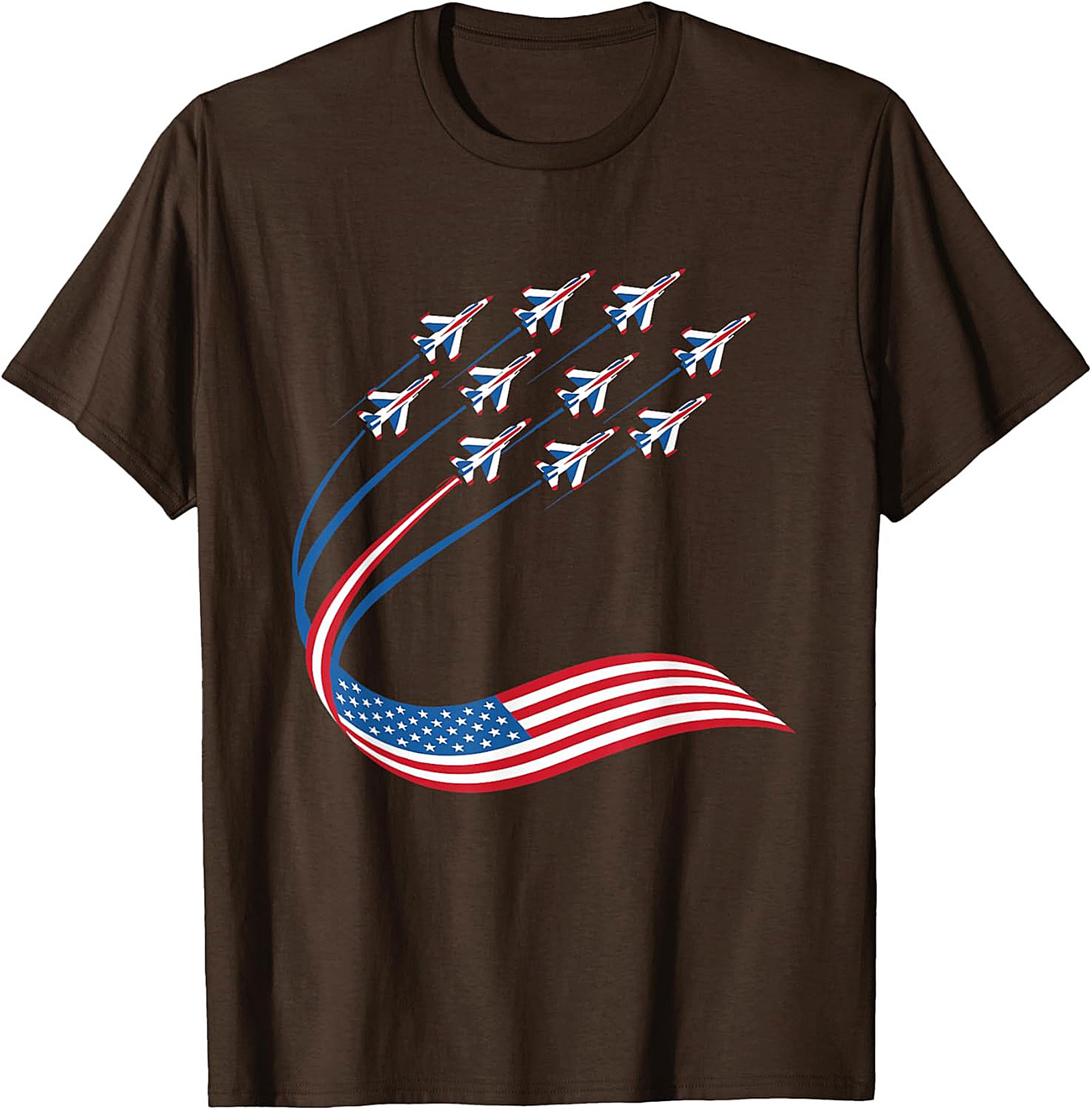 Patriotic Jet Formation Graphic Tee | American Flag Shirt
