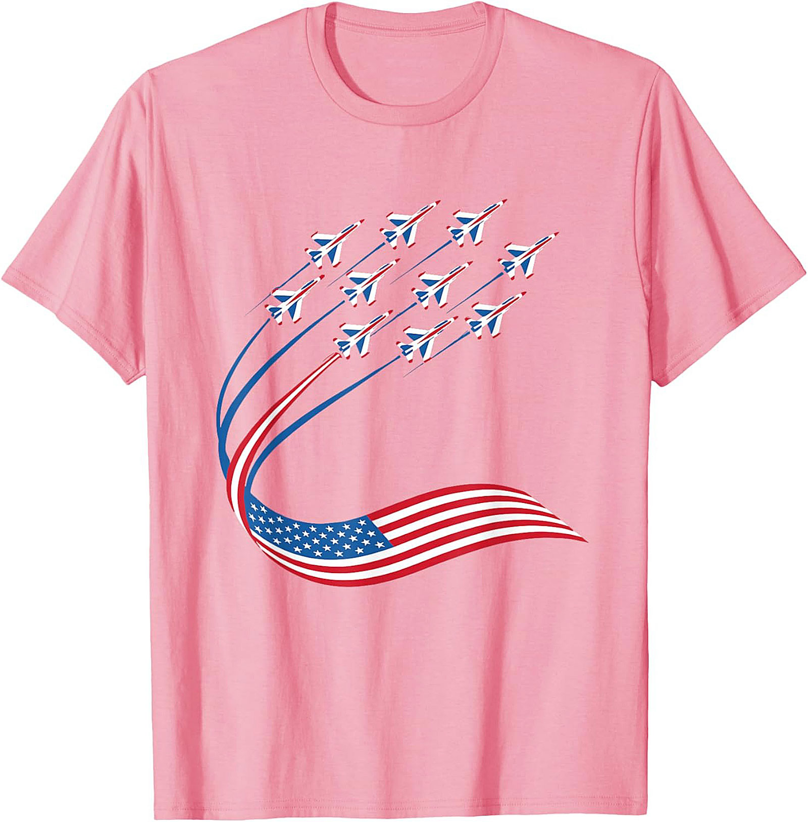 Patriotic Jet Formation Graphic Tee | American Flag Shirt