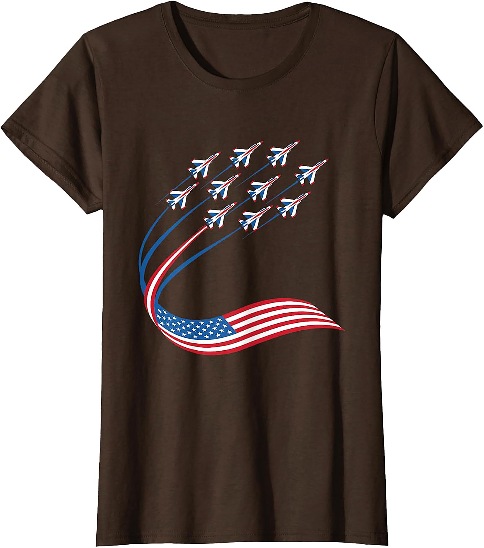 Patriotic Jet Formation Graphic Tee | American Flag Shirt