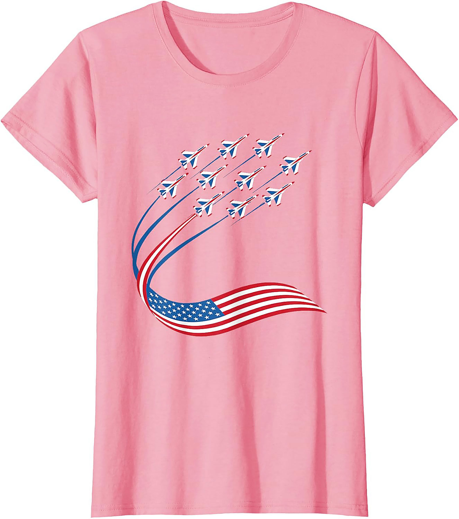 Patriotic Jet Formation Graphic Tee | American Flag Shirt
