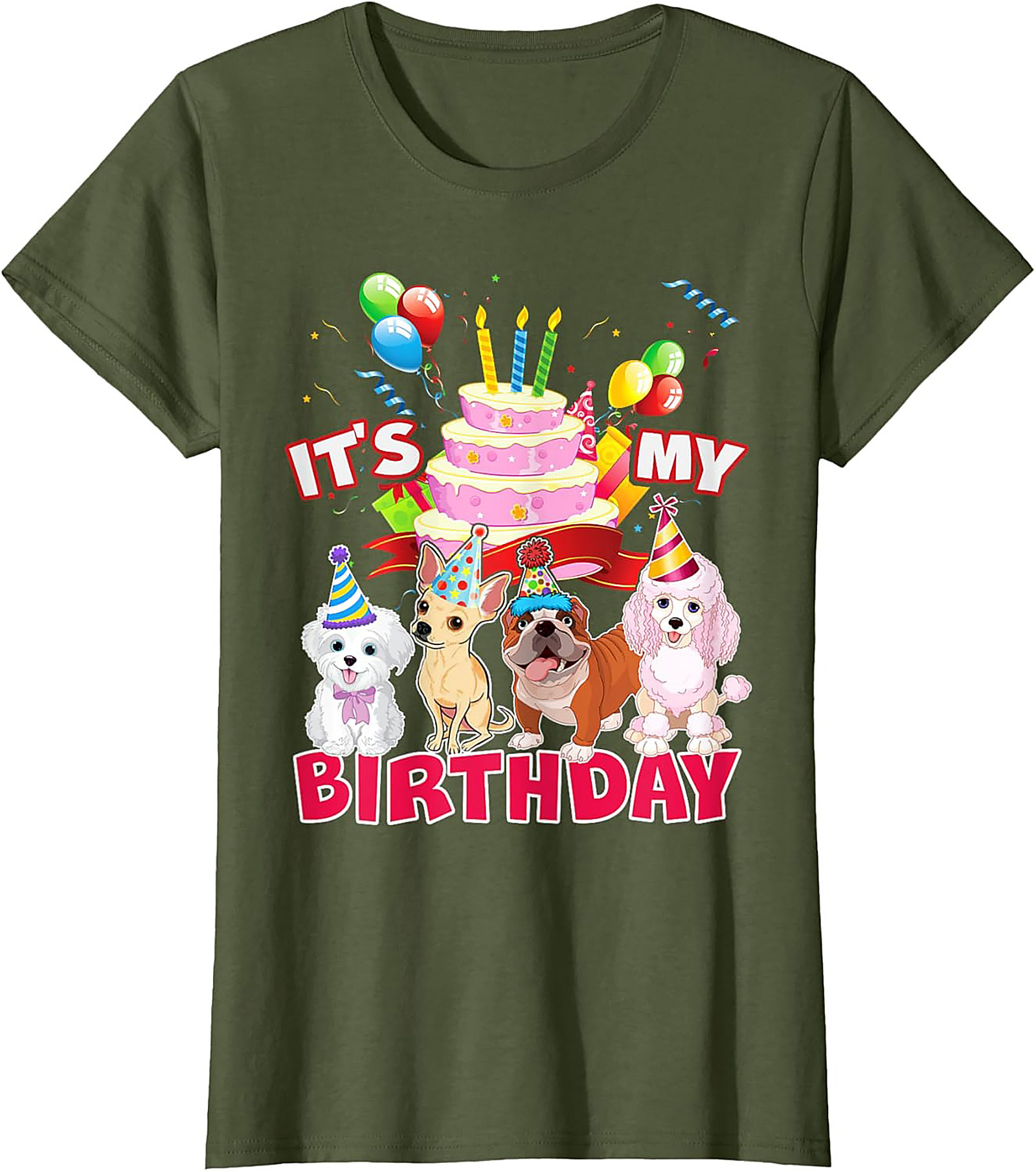 It's My Birthday Dog Party T-Shirt | Funny Puppy Celebration Graphic Tee