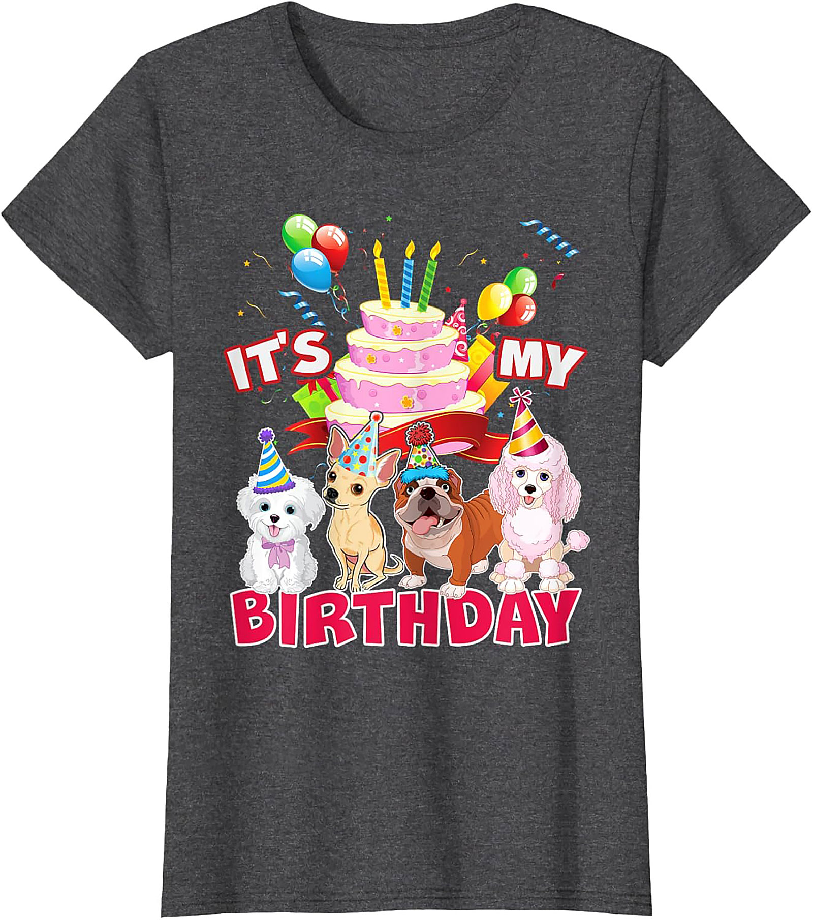 It's My Birthday Dog Party T-Shirt | Funny Puppy Celebration Graphic Tee