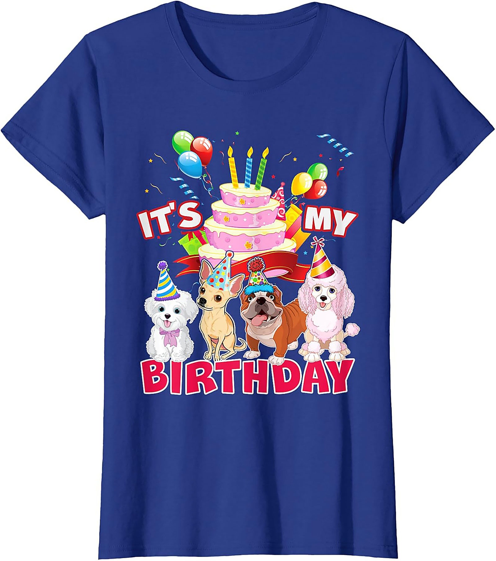It's My Birthday Dog Party T-Shirt | Funny Puppy Celebration Graphic Tee