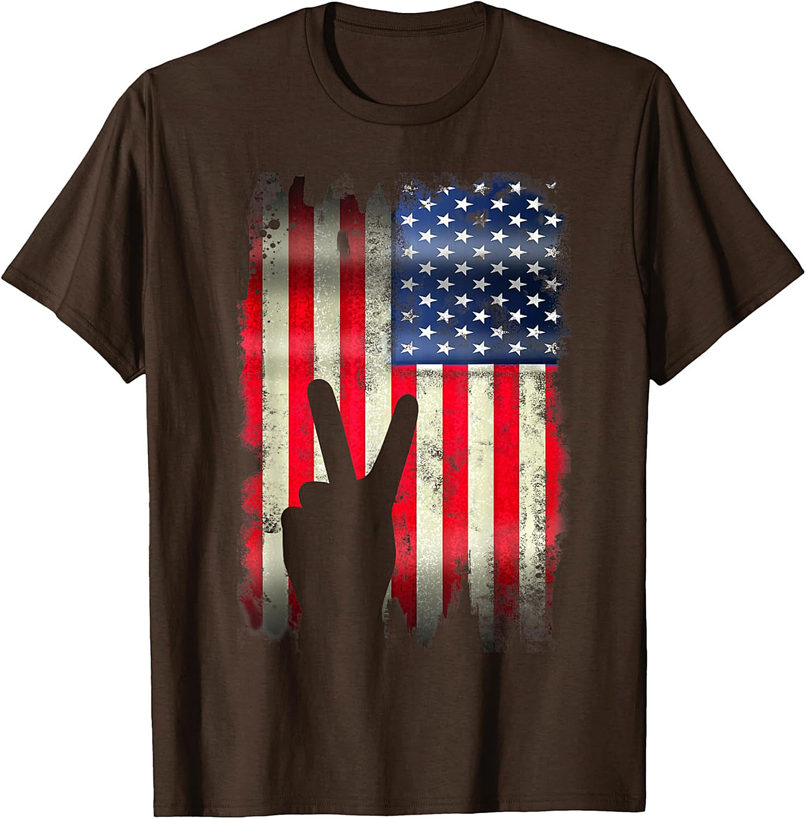 Vintage American Flag Peace Sign T-shirt | Patriotic Tee