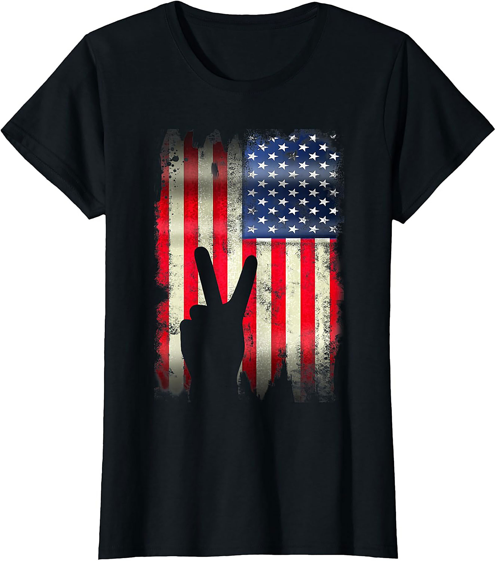 Vintage American Flag Peace Sign T-shirt | Patriotic Tee