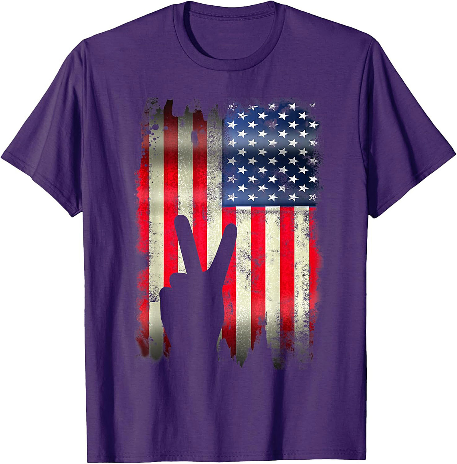 Vintage American Flag Peace Sign T-shirt | Patriotic Tee