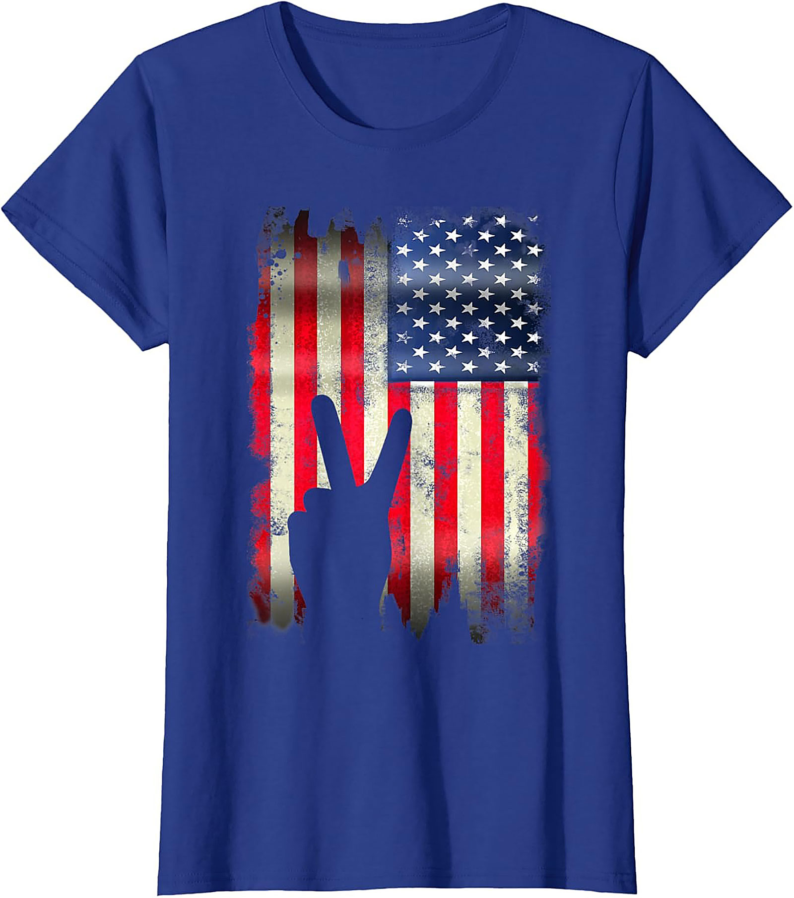 Vintage American Flag Peace Sign T-shirt | Patriotic Tee