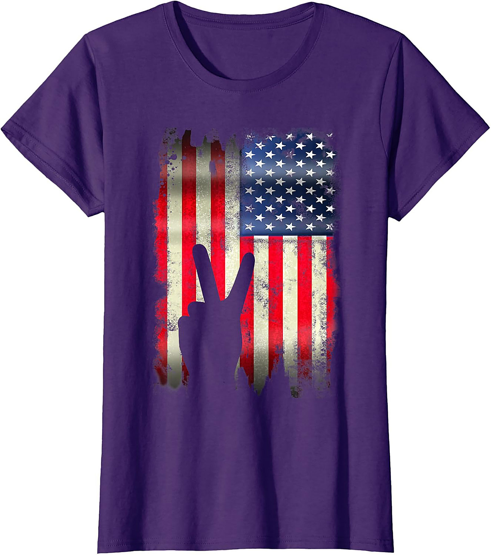 Vintage American Flag Peace Sign T-shirt | Patriotic Tee