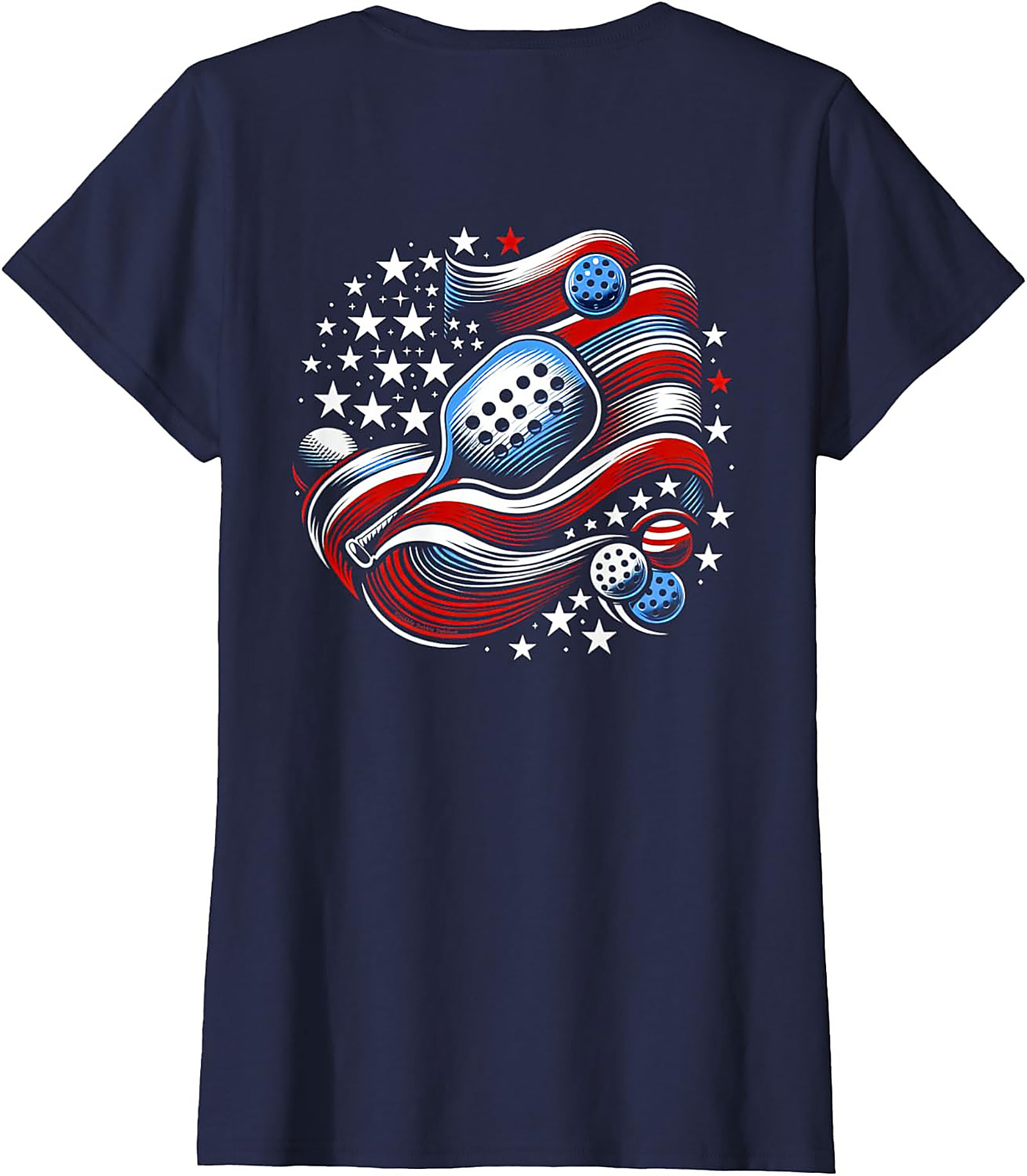Patriotic Pickleball T-shirt | USA Flag Graphic Tee