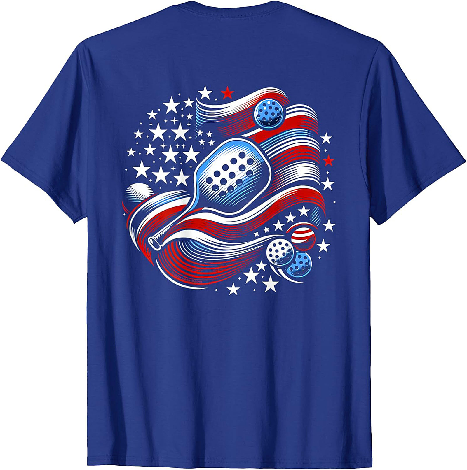 Patriotic Pickleball T-shirt | USA Flag Graphic Tee