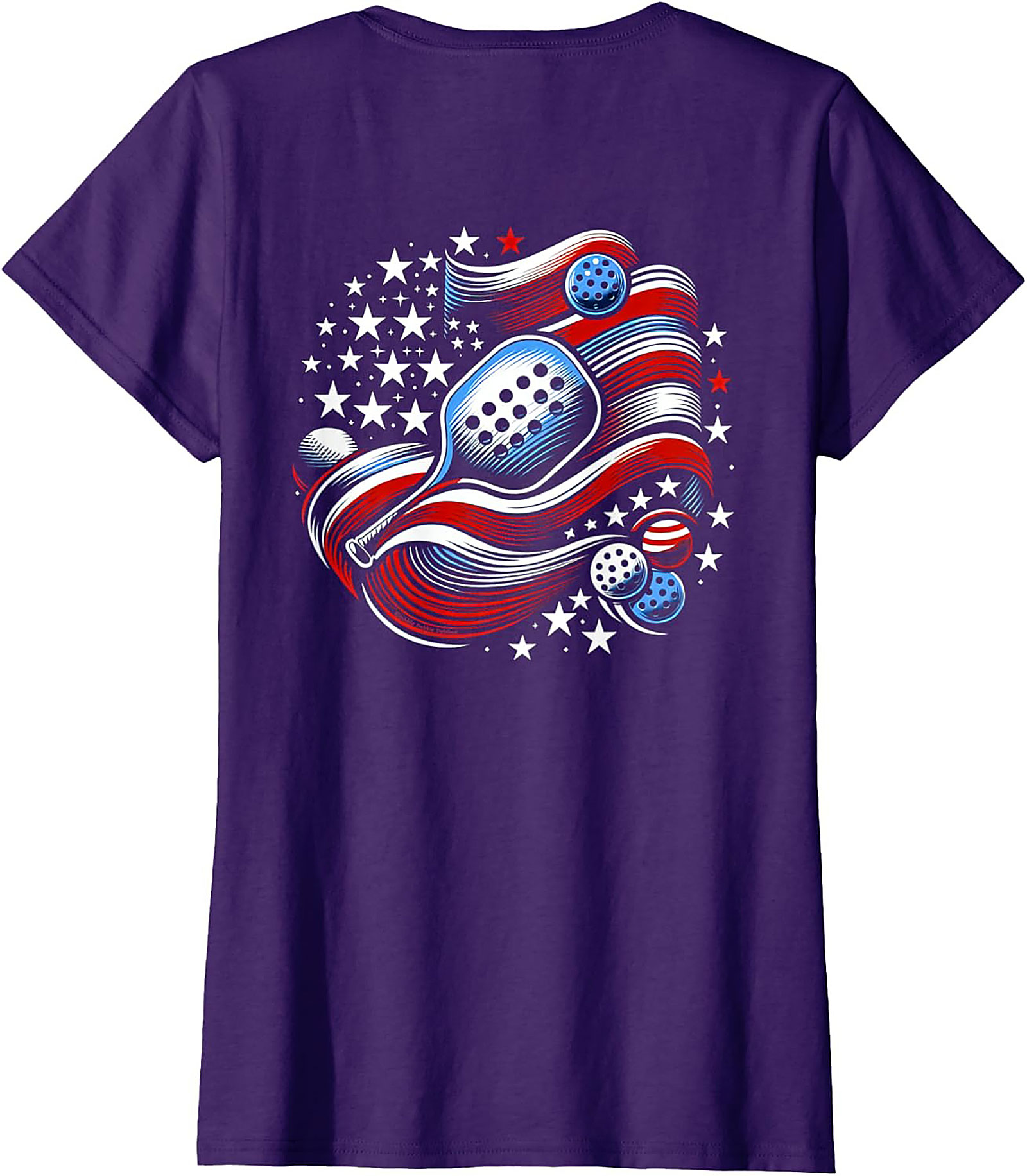 Patriotic Pickleball T-shirt | USA Flag Graphic Tee