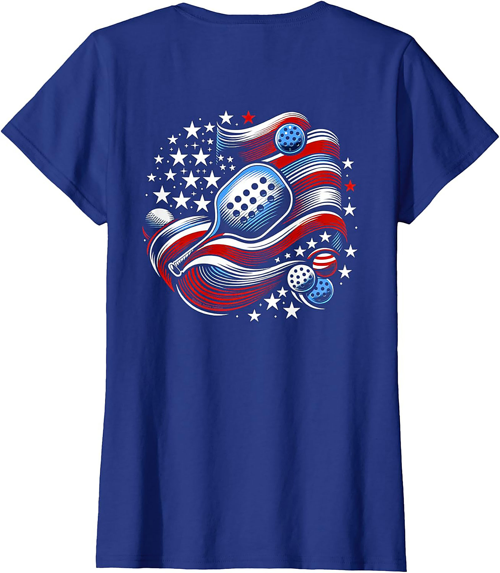 Patriotic Pickleball T-shirt | USA Flag Graphic Tee