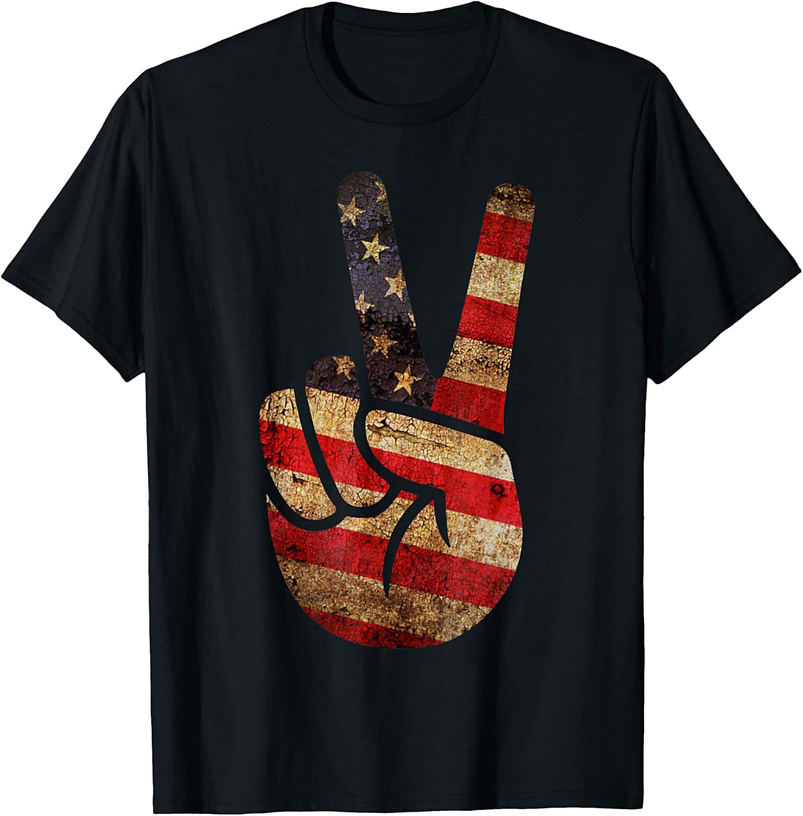 Vintage American Flag Peace Sign T-shirt | Patriotic Tee