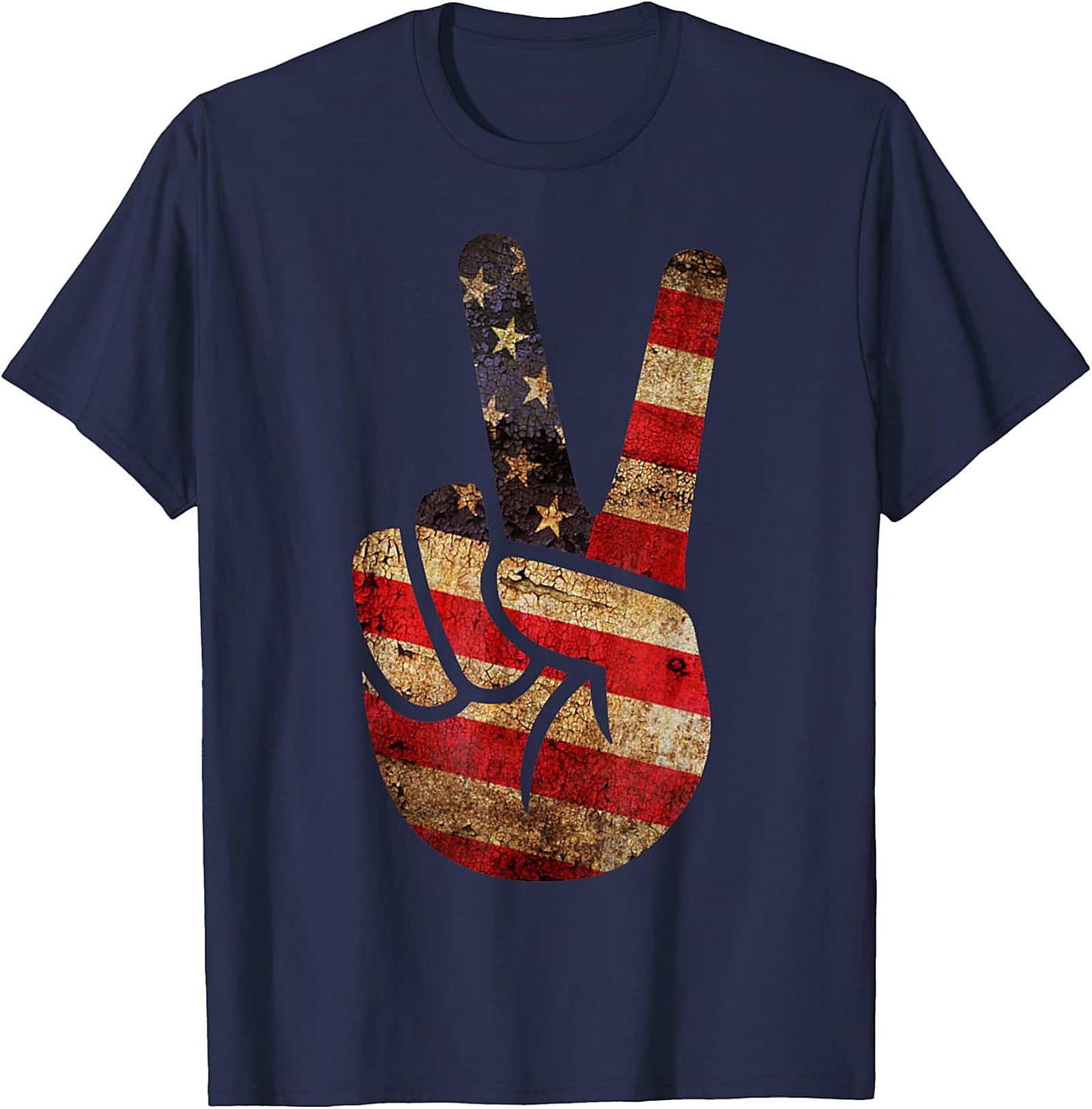 Vintage American Flag Peace Sign T-shirt | Patriotic Tee