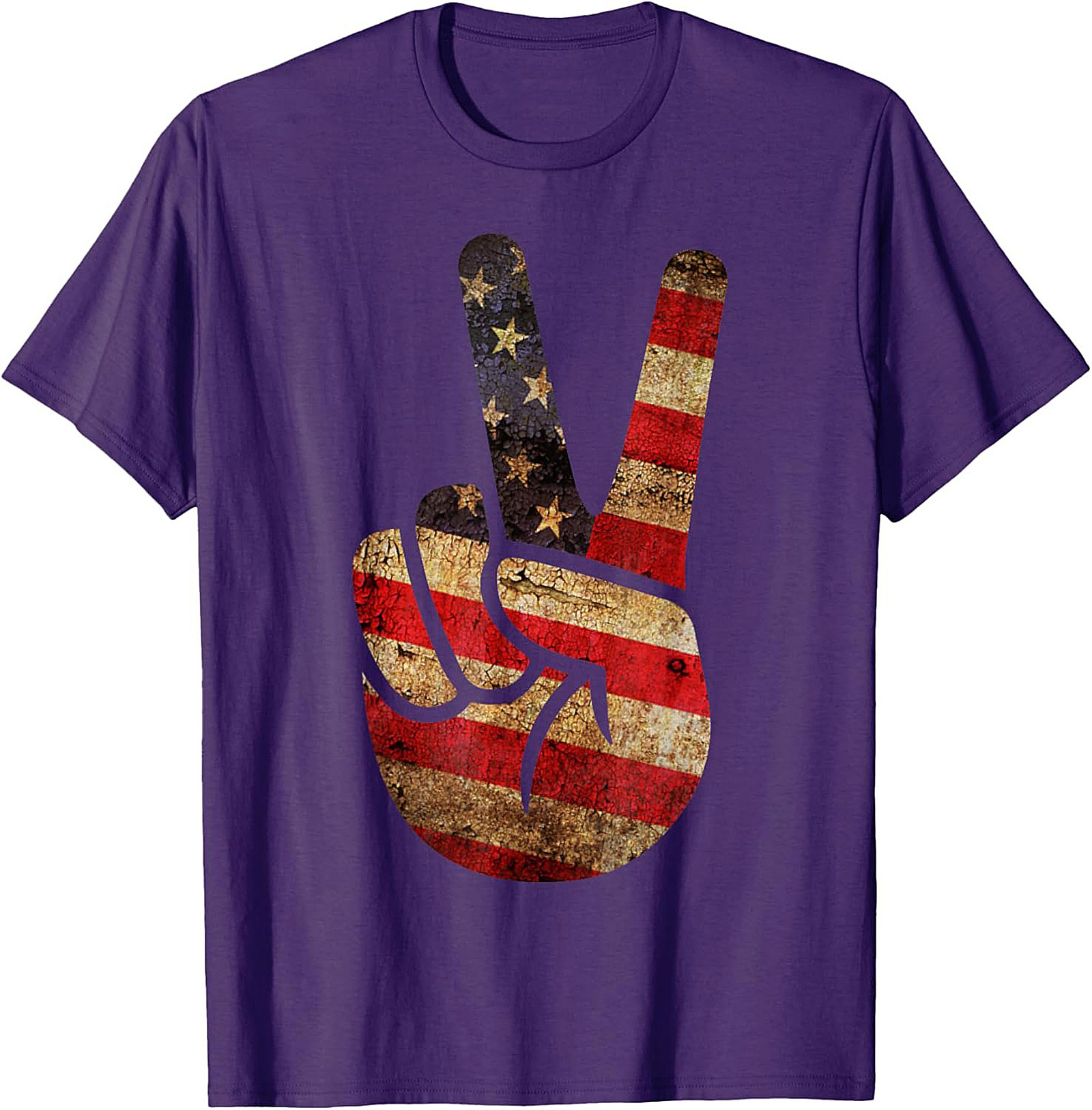 Vintage American Flag Peace Sign T-shirt | Patriotic Tee