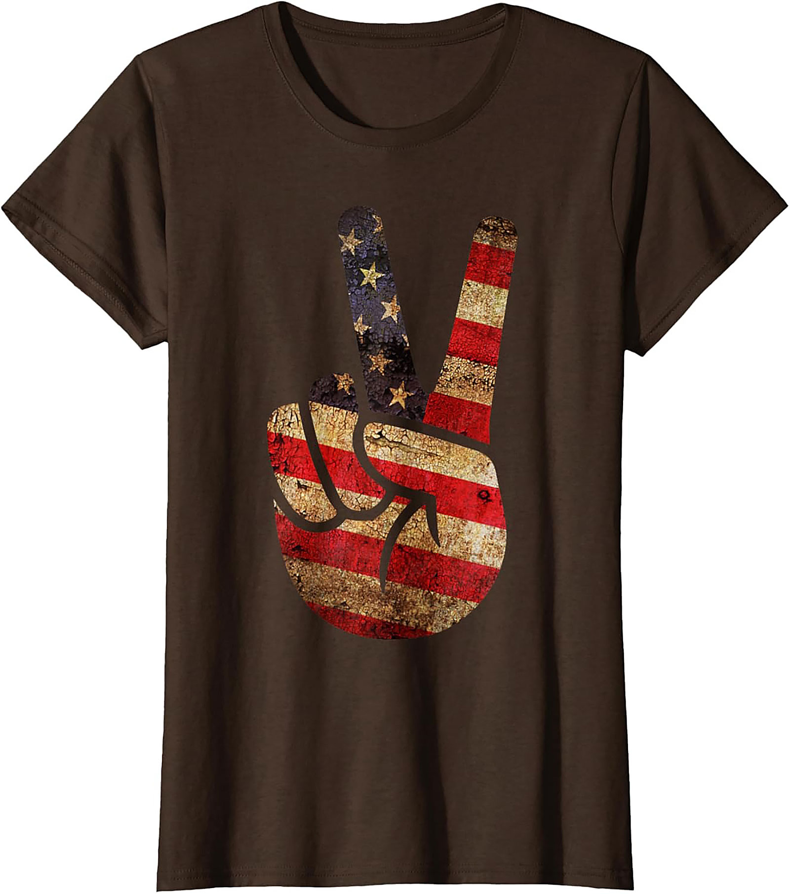 Vintage American Flag Peace Sign T-shirt | Patriotic Tee