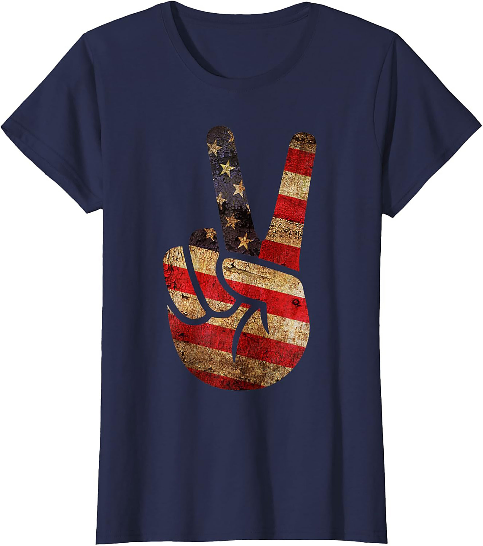 Vintage American Flag Peace Sign T-shirt | Patriotic Tee