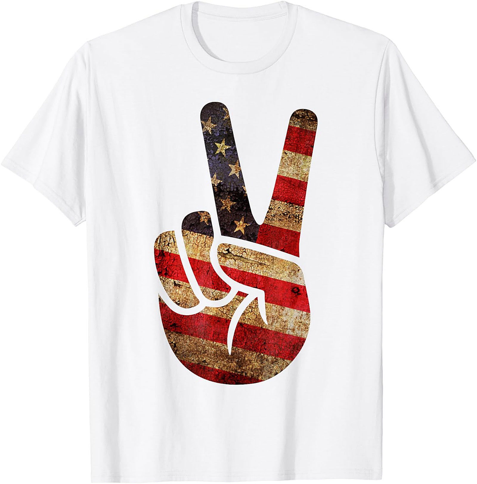 Vintage American Flag Peace Sign T-shirt | Patriotic Tee