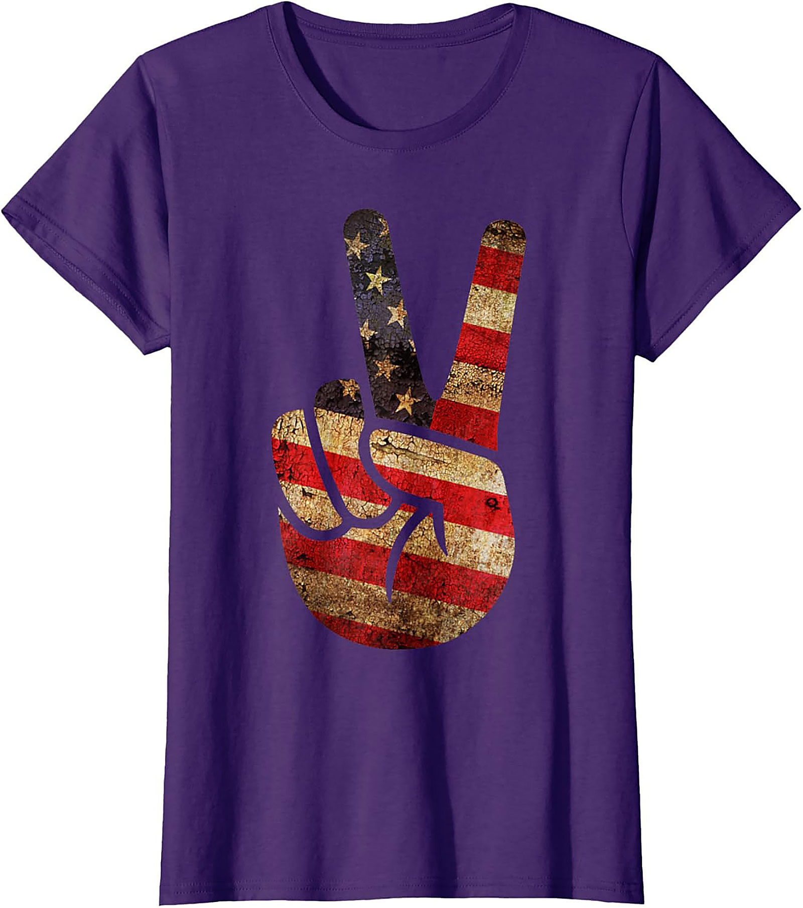 Vintage American Flag Peace Sign T-shirt | Patriotic Tee