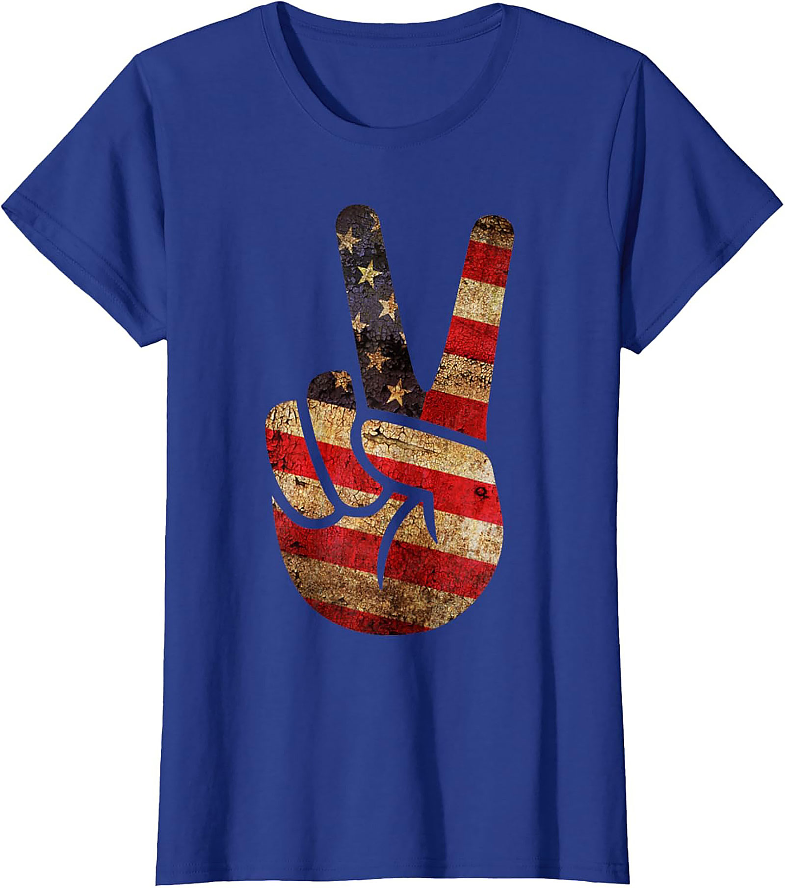 Vintage American Flag Peace Sign T-shirt | Patriotic Tee