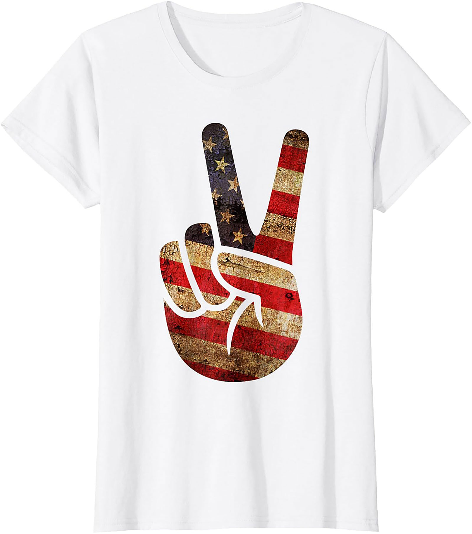 Vintage American Flag Peace Sign T-shirt | Patriotic Tee