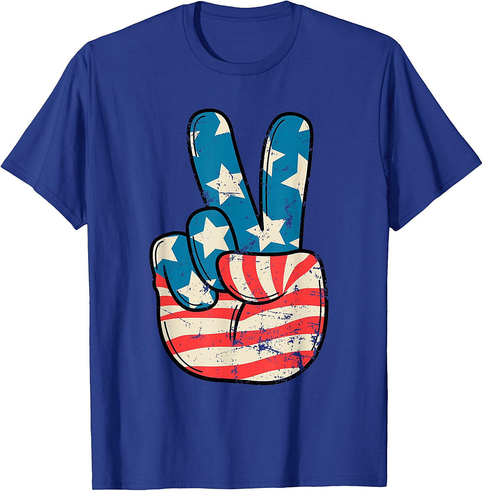 American Flag Peace Sign T-shirt | Vintage Patriotic Tee