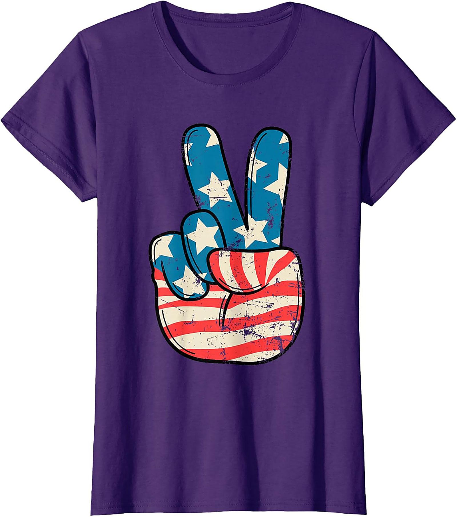 American Flag Peace Sign T-shirt | Vintage Patriotic Tee